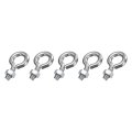 5 Pack Eye Bolts M5 X 10mm 304 Stainless Steel Threadedbolt Silver Eye Hooks With Nut For Hanging Or Securing Cables 