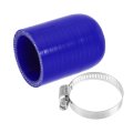 1 Set 40mm Id Silicone Coolant Cap With Clamp For Car Heater Bypass Vacuum Water Port Blue 