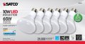 Satco S9058 5 12 Inch 10w Br30 Led Medium Base Replacement Lamp Pack Of 6