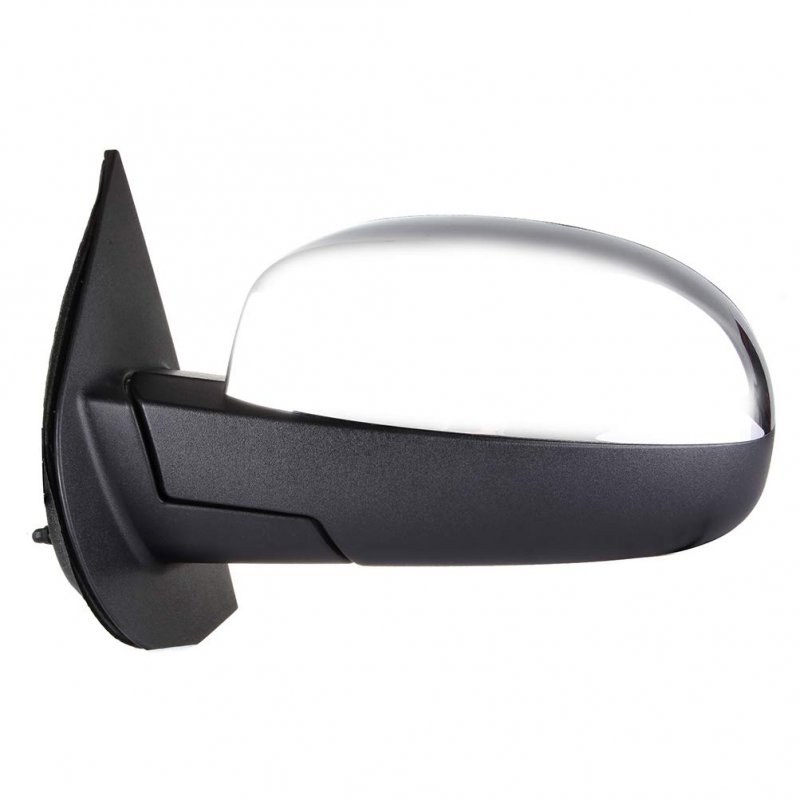Black Left Side Mirror Fit For 2007-2013 Chevy Silverado 1500 Metallic Finish Glass Power Folding Heated Turn Signal Memory
