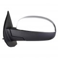 Black Left Side Mirror Fit For 2007-2013 Chevy Silverado 1500 Metallic Finish Glass Power Folding Heated Turn Signal Memory