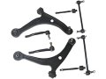Front Suspension Kit Control Arms With Ball Joints Tie Rods And Sway Bar Links 8 Piece For 2001-2005 Acura Mdx 