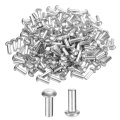 150 Pcs Brazier Head Solid Aluminum Rivets M6 Dia X 16mm Length Round Boat For Repairing Boats Machinery Aircraft Automobile 