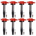 Ena Set Of 8 Red Ignition Coil With Iridium Spark Plug For Jaguar S-type Super V8 Vanden Plas Xf Xj8 Xjr Xk Xk8 Xkr Range Rover 