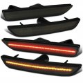 Secosautoparts 4x Led Side Marker Light Smoked Lens Front Rear Compatible With Ford Mustang 2010 2011 2012 2013 2014