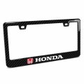 Ipick Image For Honda Logo In Red Black Real Carbon Fiber Finish Abs Plastic License Plate Frame
