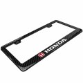 Ipick Image For Honda Logo In Red Black Real Carbon Fiber Finish Abs Plastic License Plate Frame
