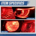 Auto Dynasty In2805101 Led Rear Outer Tail Lights Brake Lamps For Infiniti Q50 2014-2017 Passenger Right Side Chrome Housing