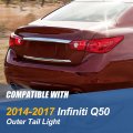 Auto Dynasty In2805101 Led Rear Outer Tail Lights Brake Lamps Compatible With Infiniti Q50 2014-2017 Passenger Right Side