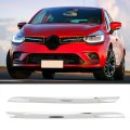 Fydun Front Bumper Grille Strip Trim Chrome Insert For Clio Iv Facelift 2016-2019