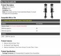 Rear Strut And Coil Spring Assembly 2 Piece Kit Compatible With 2004-2009 Kia Spectra