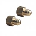 Dewhel Brass 3 8 Flare X 1 2 Female Npt Tube Fitting Coupling Gas Adapter Pipe Connector Pair 