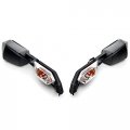 Krator Black Oem Style Racing Mirrors W Turn Signals Compatible With Kawasaki Ninja Zx6r Zx10r Left Right 2004-2010