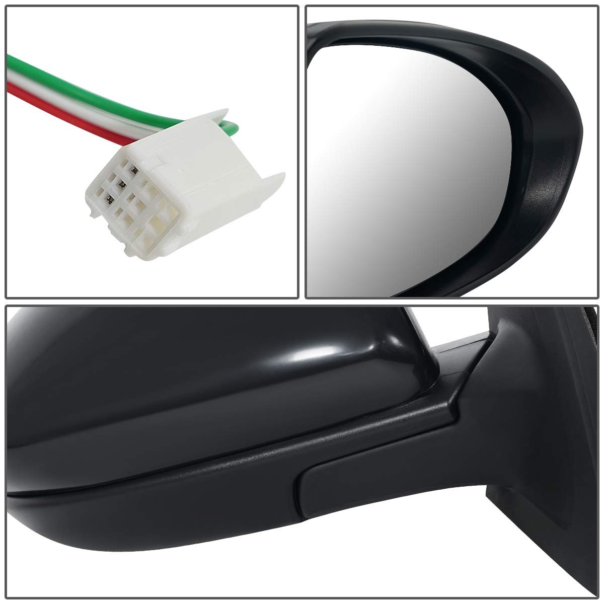 Auto Dynasty Ma1321162 Oe Style Powered Passenger Right Side View Door Mirror For Mazda 3 10-13