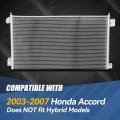 Dpi 3086 Factory Style Aluminum A C Condenser Compatible With Honda Accord 2003-2007