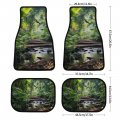 Rainforest Landscape Car Floor Mat Set Universal Fit 4-piece Scenery Automotive Mats All Weather Anti-slip Protectionpets