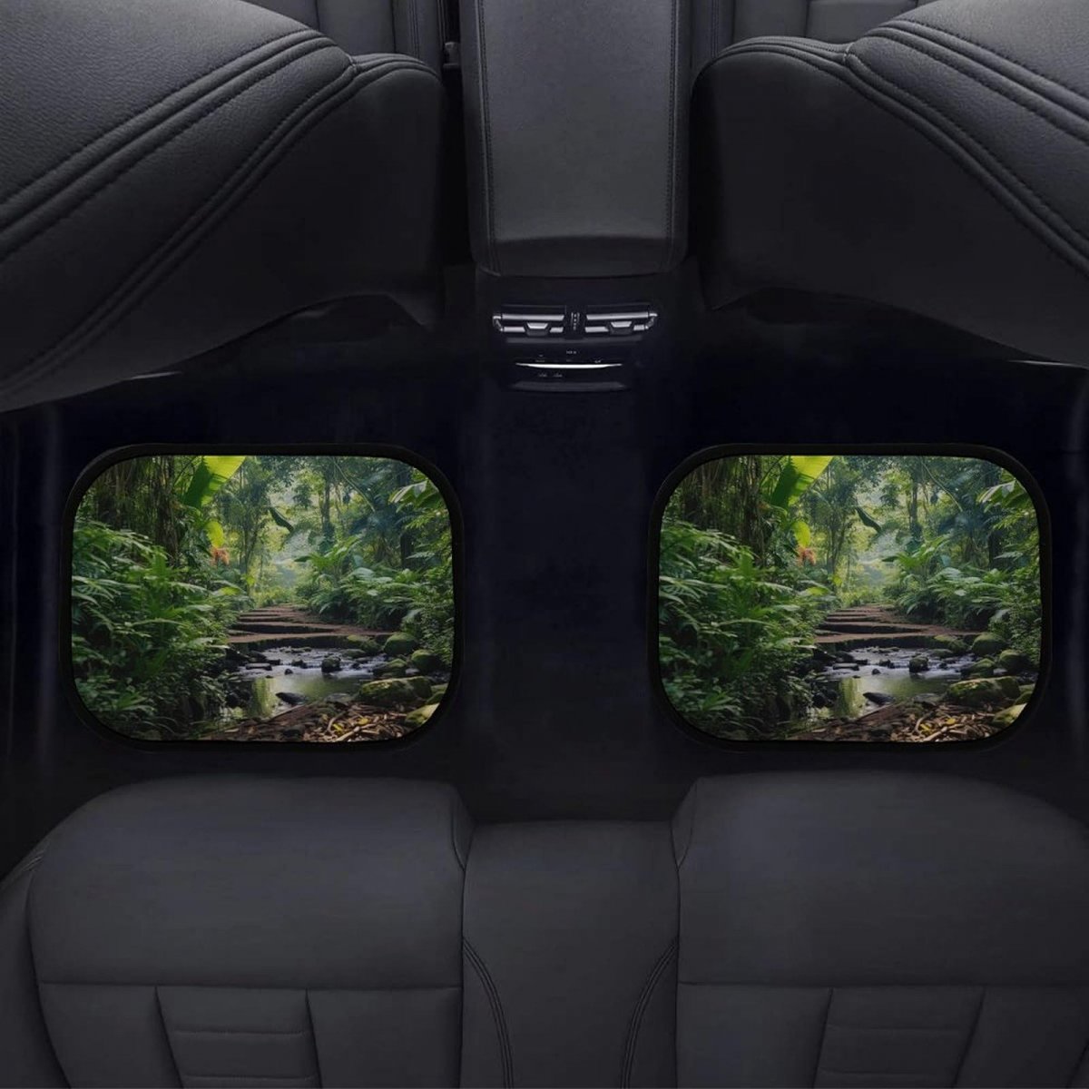 Rainforest Landscape Car Floor Mat Set Universal Fit 4-piece Scenery Automotive Mats All Weather Anti-slip Protectionpets