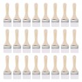 Uxcell 24pcs 6 3 Paint Brush 2 Width Soft Nylon Bristle With Wood Handle For Wall Cabinets Fences White