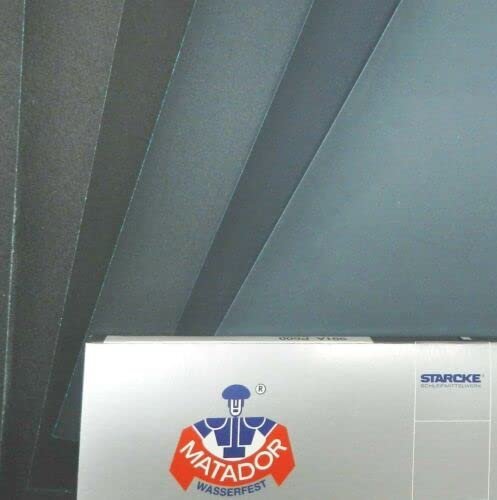 Matador Abrasive Wet Or Dry Sandpaper 25 Sheets 220 Grit 9 X 11 Silcon Carbide Made In Germany