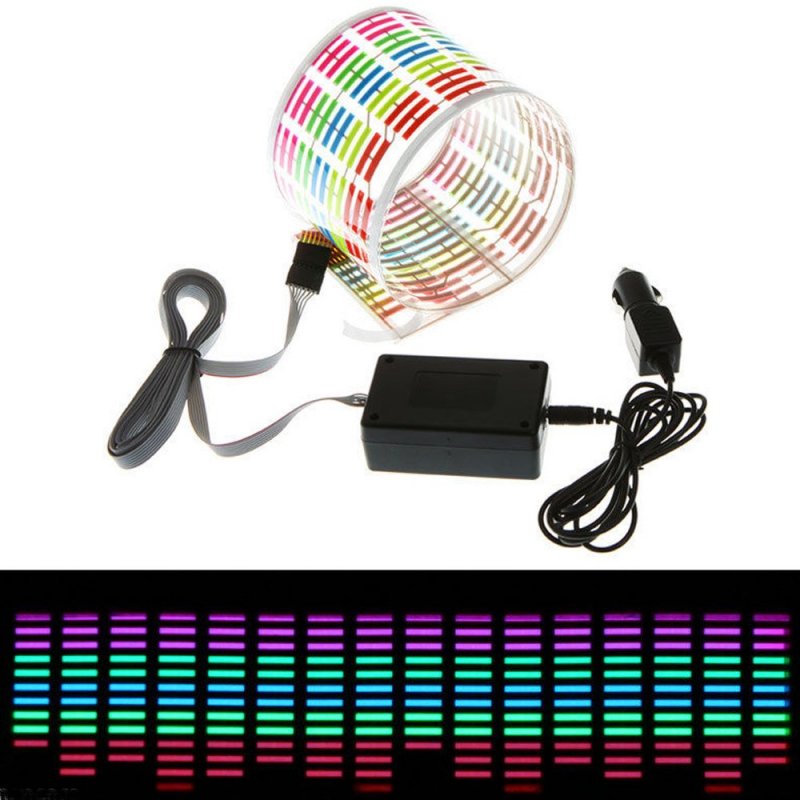 Esupport 45 X 11cm Sound Music Activate Sensor Car Auto Sticker Led Light Equalizer Glow