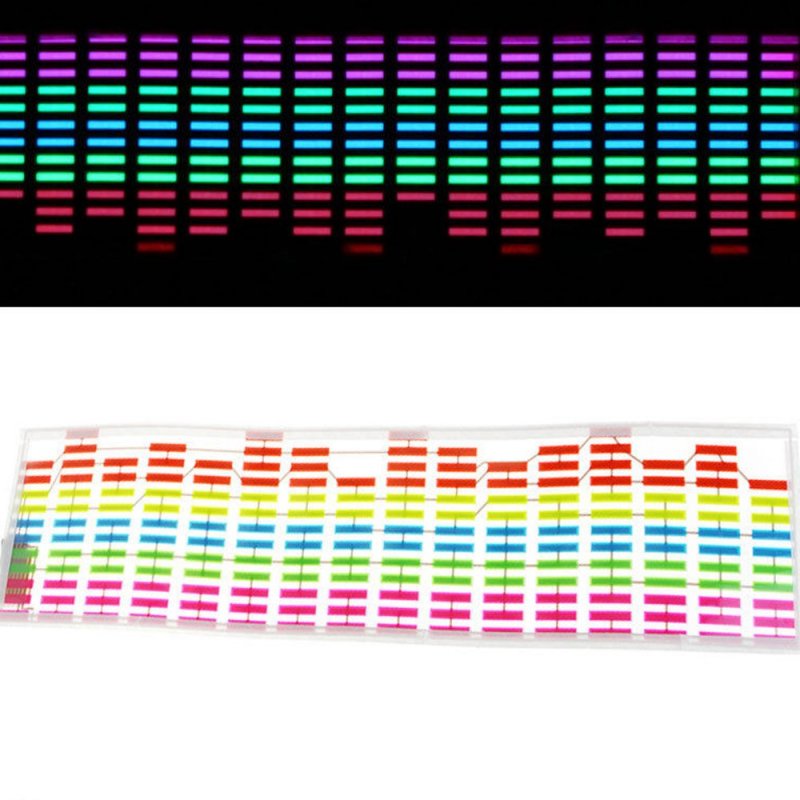 Esupport 45 X 11cm Sound Music Activate Sensor Car Auto Sticker Led Light Equalizer Glow