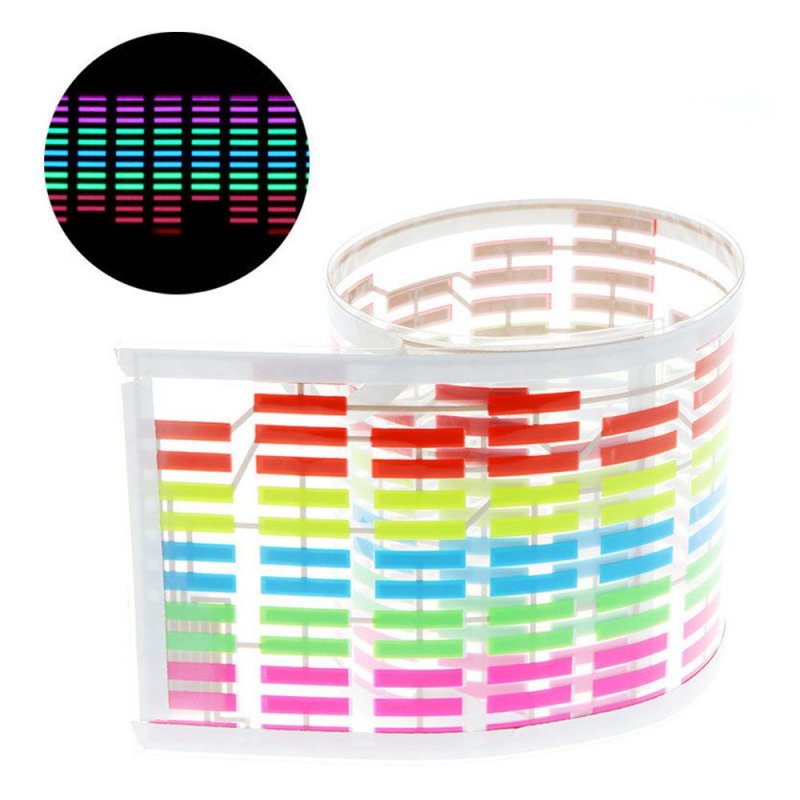 Esupport 45 X 11cm Sound Music Activate Sensor Car Auto Sticker Led Light Equalizer Glow