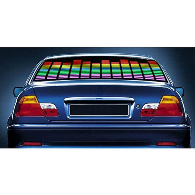 Esupport 45 X 11cm Sound Music Activate Sensor Car Auto Sticker Led Light Equalizer Glow