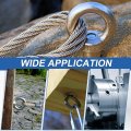 4pcs M10 X 50mm Lifting Eye Bolts 304 Stainless Steel Machinery Shoulder Swing Bolt Ring Eyebolt For Pipeline Gate Valves