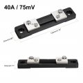 Uxcell Shunt Resistor 40a 75mv For Dc Current Ammeter Analog Panel Meter External Fl-2 Resistance Divider