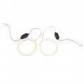 2pcs 70mm White Cob Led Ring Light Driving Headlamp Bulb For Car 