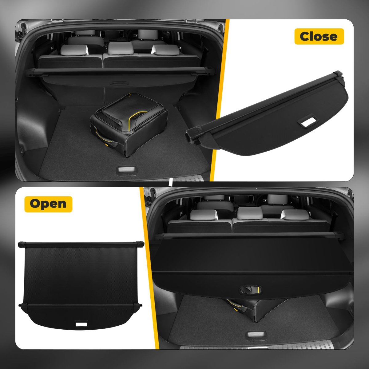 Carbon Fiber Texture Rear Trunk Cargo Cover For Mazda Cx 50 2 5l 2023 2024 2025 Tonneau Security Shade Adjustable Fit