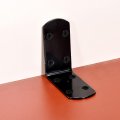 Uxcell Corner Brace Angle Bracket Fastener L Shape 85mmx85mmx37mm Black Round End With Screws 4pcs