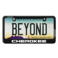 Jeep Cherokee License Plate Frame Real 3k Carbon Fiber Glossy Finish Black Official Licensed 12 In X 6