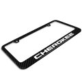 Jeep Cherokee License Plate Frame Real 3k Carbon Fiber Glossy Finish Black Official Licensed 12 In X 6
