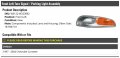 Front Left Driver Side Turn Signal Parking Light Assembly Compatible With 1997-2004 Chevy Corvette