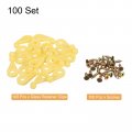Uxcell 100set Glass Retainer Clips Kit 1 Inch Plastic Cabinet With Screws For Fixing 4mm Thick Doors Mirror Yellow