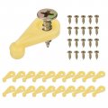 Uxcell 100set Glass Retainer Clips Kit 1 Inch Plastic Cabinet With Screws For Fixing 4mm Thick Doors Mirror Yellow