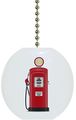 Vintage Red Gas Pump Solid Ceramic Fan Pull 
