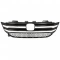 Hecasa Front Upper Grille For 2016-2018 Honda Pilot W Chrome Trim Molding Mesh Bumper Grill
