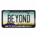 Ipick Image For Chevrolet Corvette C8 Stingray Real Black Forged Carbon Fiber License Plate Frame