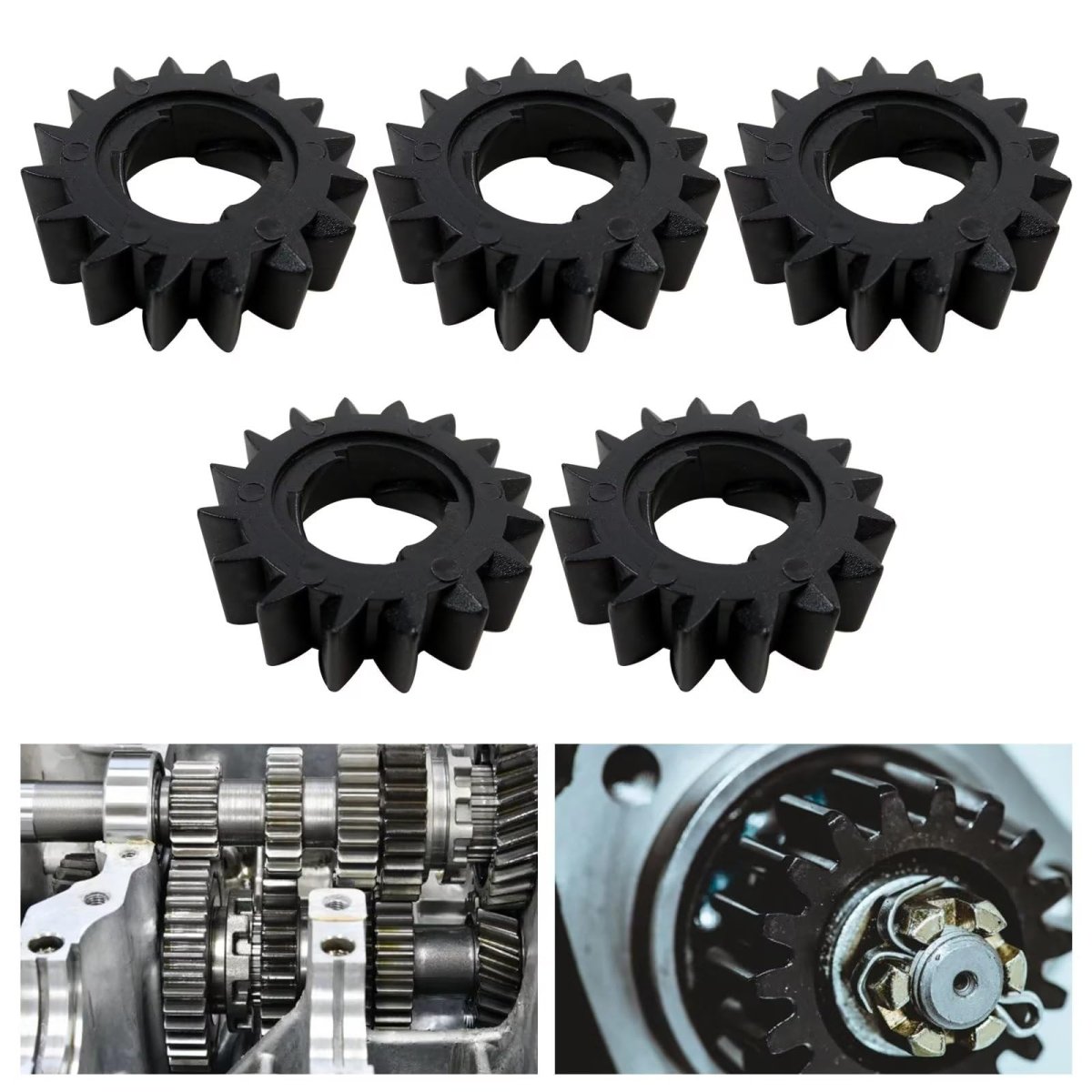5 Pack Composite Starter Gears 16 Tooth For Briggs And Stratton John Deere Riding Mowers 1 625 In Outside Diameter Part