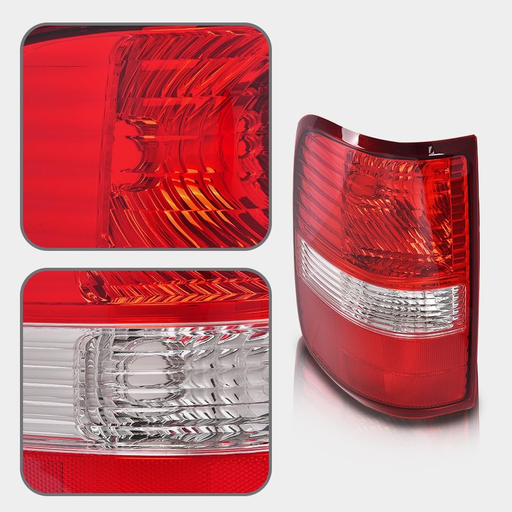 Tail Light Lamp Left Side For 2004 2005 2006 Ford F150 King Ranch Lariat Xl Red Lens Assembly 5l3z13405ca 6l3z13405ba Fo2800182