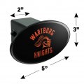 Wartburg College Knights Logo Oval Tow Hitch Cover Trailer Plug Insert 2