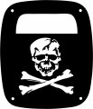 Jeeptails Skull And Bones Jolly Roger Tail Lamp Light Covers For Jeep Wrangler Yj Tj Black Set Of 2 