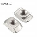Uxcell Sliding T Slot Nuts M3 Half Round Roll In T-nut For 2020 Series Aluminum Extrusion Profile Carbon Steel Nickel-plated