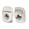 Uxcell Sliding T Slot Nuts M3 Half Round Roll In T-nut For 2020 Series Aluminum Extrusion Profile Carbon Steel Nickel-plated