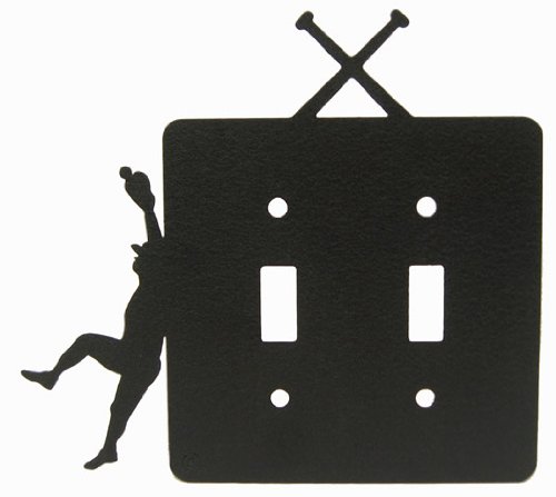 Baseball Double Light Switch Plate Cover