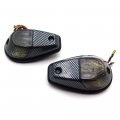 Httmt Mt224-012-cn Sm Smoke Flush Mount Turn Signals Blinker Light Compatible With Universal Sportbikes