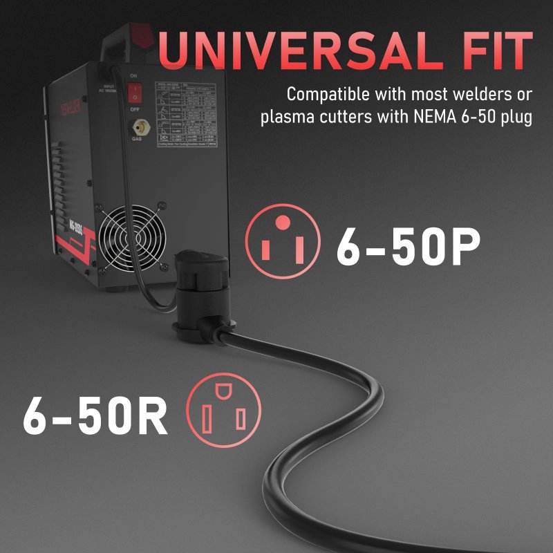 20ft 15amp 12awg Welder Extension Cord 250 Volt Nema 6-50 Power Welding Machine Etl Approved Waterproof And Flame Retardant