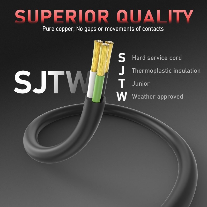 20ft 15amp 12awg Welder Extension Cord 250 Volt Nema 6-50 Power Welding Machine Etl Approved Waterproof And Flame Retardant